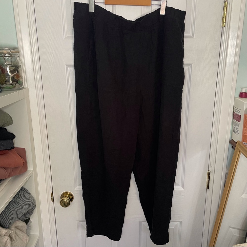 Joe Fresh good preloved black high rise cotton pants 1X